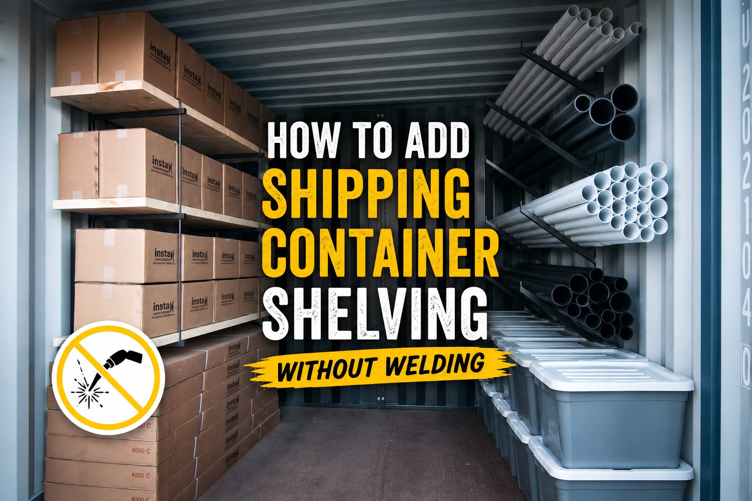 How to Add Shipping Container Shelving Without Welding